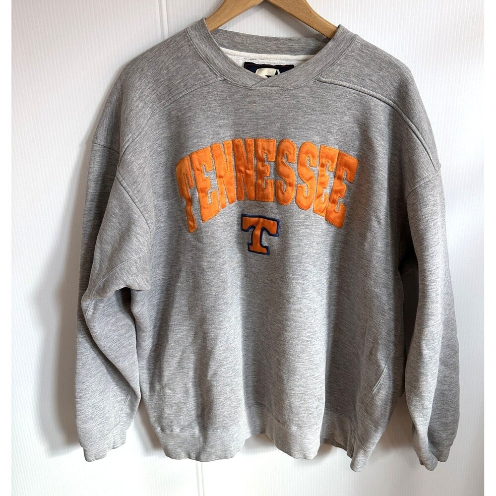 Vintage Starter UT University Tennessee Crewneck Sweatshirt Men's XL gray orange
